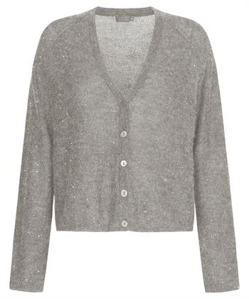 No Man's Land Strickjacke aus Wollgemisch mit Pailletten