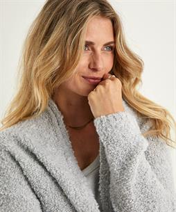 No Man's Land Wollmischung Bouclé-Strickjacke kurz