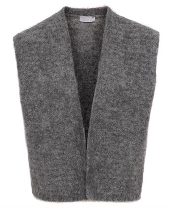 No Man's Land ärmellose Strickjacke Rippe