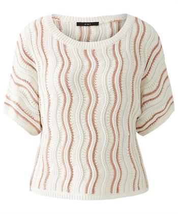 OUI ausgefallener Strickpullover Lurex