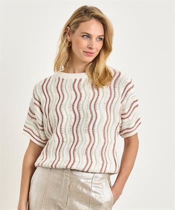 OUI ausgefallener Strickpullover Lurex
