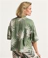 OUI Bluse seidiger Blattdruck