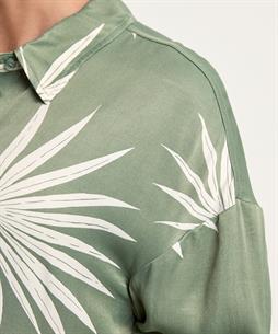 OUI Bluse seidiger Blattdruck