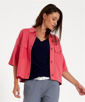 OUI Bluse Strickjacke kurz punta knit