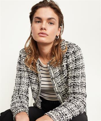 OUI Bouclé-Blazer Strickjacke Lurex
