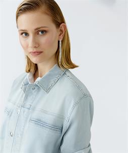 OUI Denim Bluse Jacke Nieten