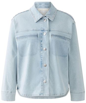 OUI Denim Bluse Jacke Nieten