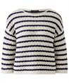 OUI durchbrochener Pullover gestreift