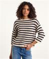 OUI durchbrochener Pullover gestreift