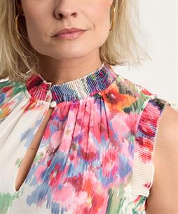 OUI Faltenbluse Blumen