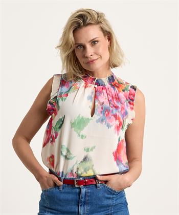 OUI Faltenbluse Blumen