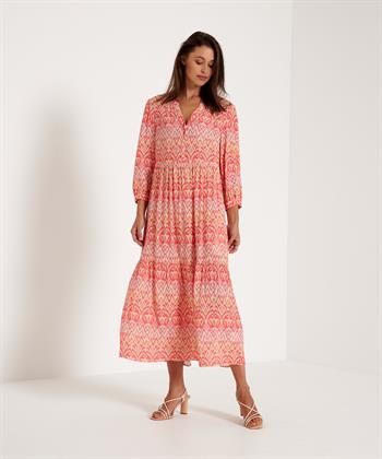 OUI gestreiftes Kleid mit Ikat-Print