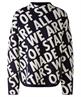 OUI Jacquard-Pullover mit Buchstabenaufdruck