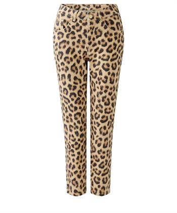 OUI Jeans schmaler Passform und Panther-Print
