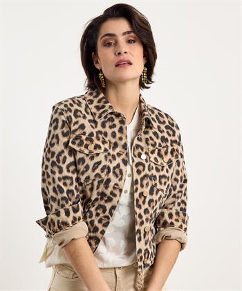 OUI Jeansjacke mit Panther-Print