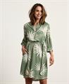 OUI Kleid seidiger Blattdruck