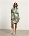 OUI Kleid seidiger Blattdruck