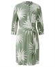 OUI Kleid seidiger Blattdruck