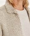 OUI kurze pelzige Strickjacke Lurex