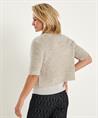 OUI kurze pelzige Strickjacke Lurex