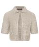 OUI kurze pelzige Strickjacke Lurex