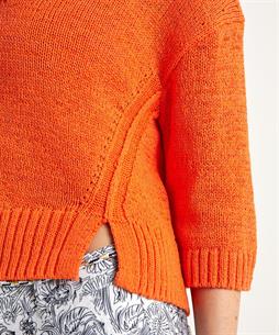 OUI Kurzer Pullover aus Bändchengarn