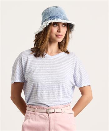 OUI Leinen Shirt gestreift