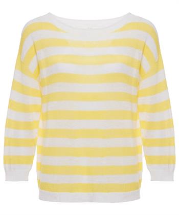 OUI Leinenpullover gestreift