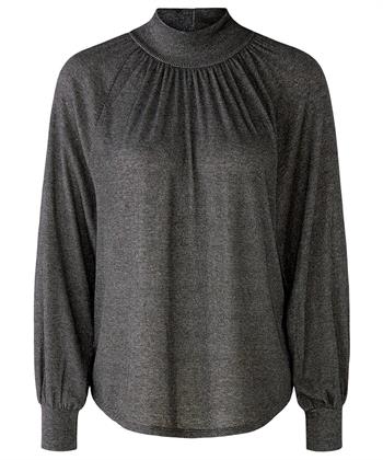 OUI Lurex Top Jersey Rollkragen