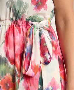 OUI Maxikleid gestreiftem Blumenmuster