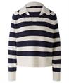 OUI Polopullover aus Wollmischung mit Blockstreifen