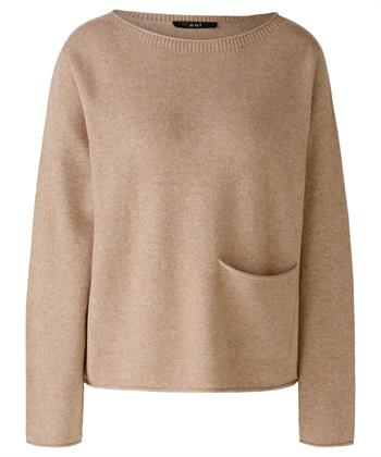OUI Pullover aus Wollmischung mit Tasche