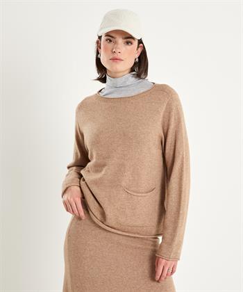 OUI Pullover aus Wollmischung mit Tasche