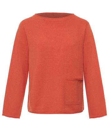 OUI Pullover aus Wollmischung mit Tasche