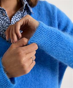 OUI Pullover aus Wollmischung mit V-Ausschnitt