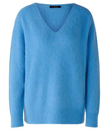 OUI Pullover aus Wollmischung mit V-Ausschnitt