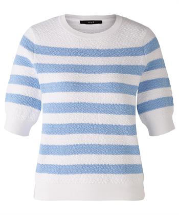 OUI-Pullover mit geprägten Streifen