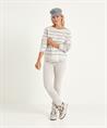 OUI Pullover mit Streifen und Kontrastgewebe