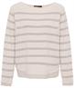 OUI Pullover mit Streifen und Kontrastgewebe