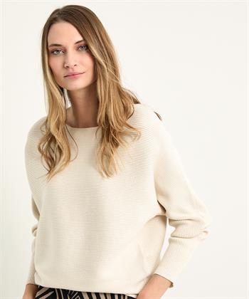 OUI Pullover Rippe Fledermausärmel