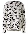 OUI Pullover Rundhalsausschnitt Panther-Jacquard