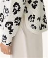 OUI Pullover Rundhalsausschnitt Panther-Jacquard