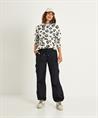 OUI Pullover Rundhalsausschnitt Panther-Jacquard