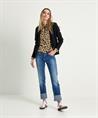 OUI Schleifenbluse Pantherdruck Lurex