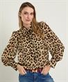 OUI Schleifenbluse Pantherdruck Lurex