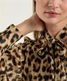 OUI Schleifenbluse Pantherdruck Lurex