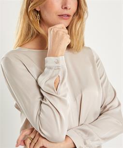 OUI Seidenbluse mit Knopf
