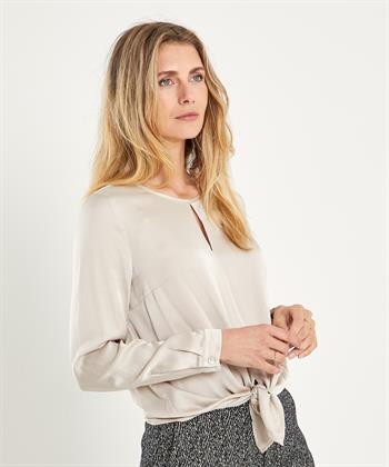 OUI Seidenbluse mit Knopf