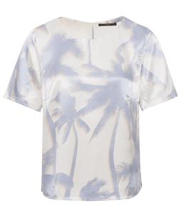 OUI seidige Bluse Palmen