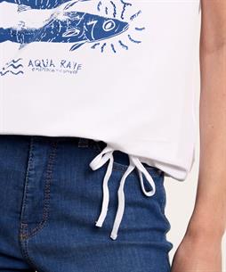 OUI Shirt Fisch Strasssteine